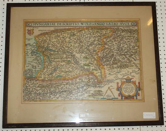 Map of Romania & Hungary by Wolfgango Lazio